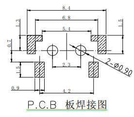THBM03-A035NB-R-A 焊盘图